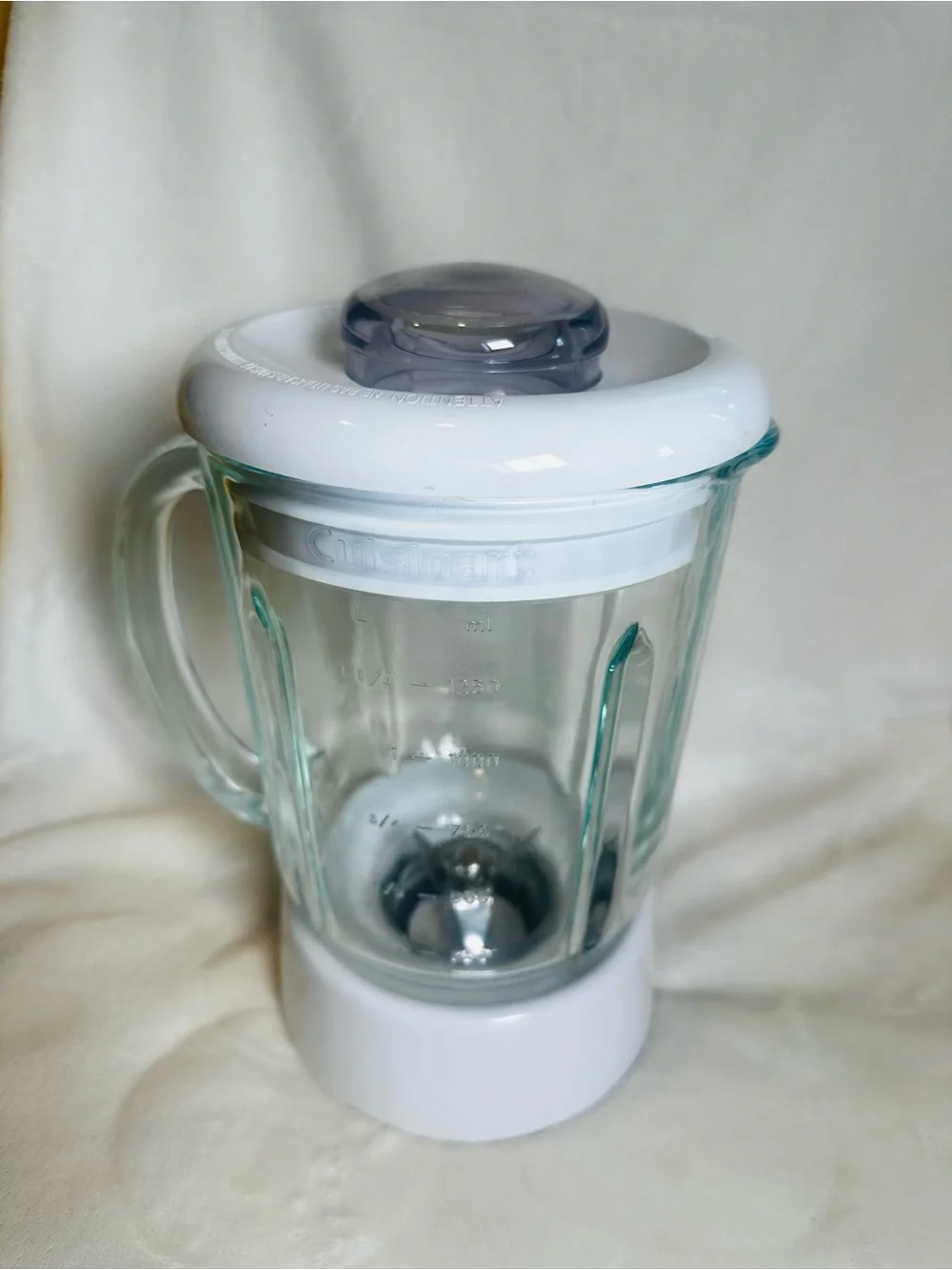Cuisinart Smart Power Duet Processor Blender Glass Pitcher & Blade 5 Cups White